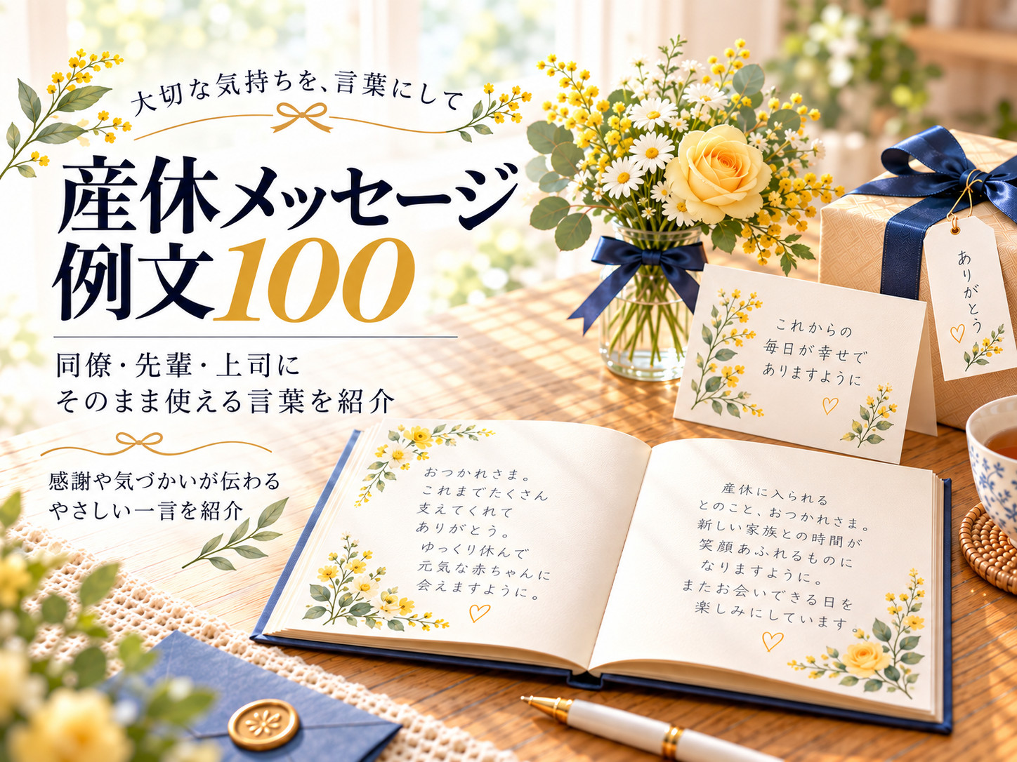 産休に入る人へのメッセージ例文100選｜同僚・先輩・上司に贈る一言やマナーも紹介