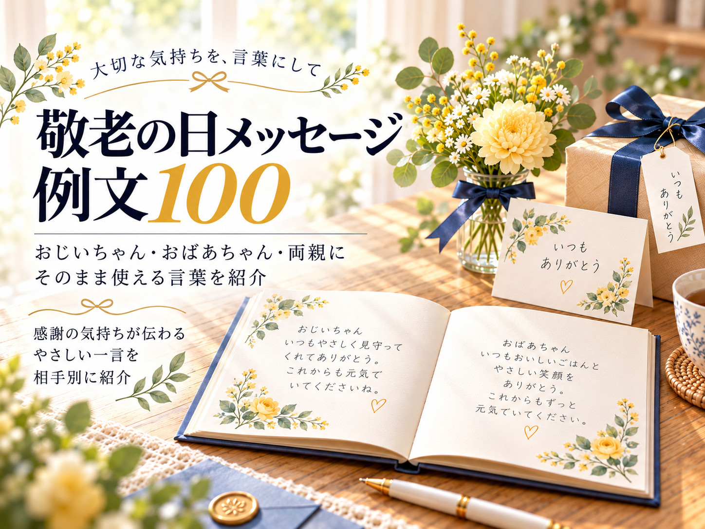 敬老の日のメッセージ100選｜孫から祖父母へ贈る感謝の言葉
